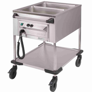 Rieber bain marie wagen 2x 1 gastronorm